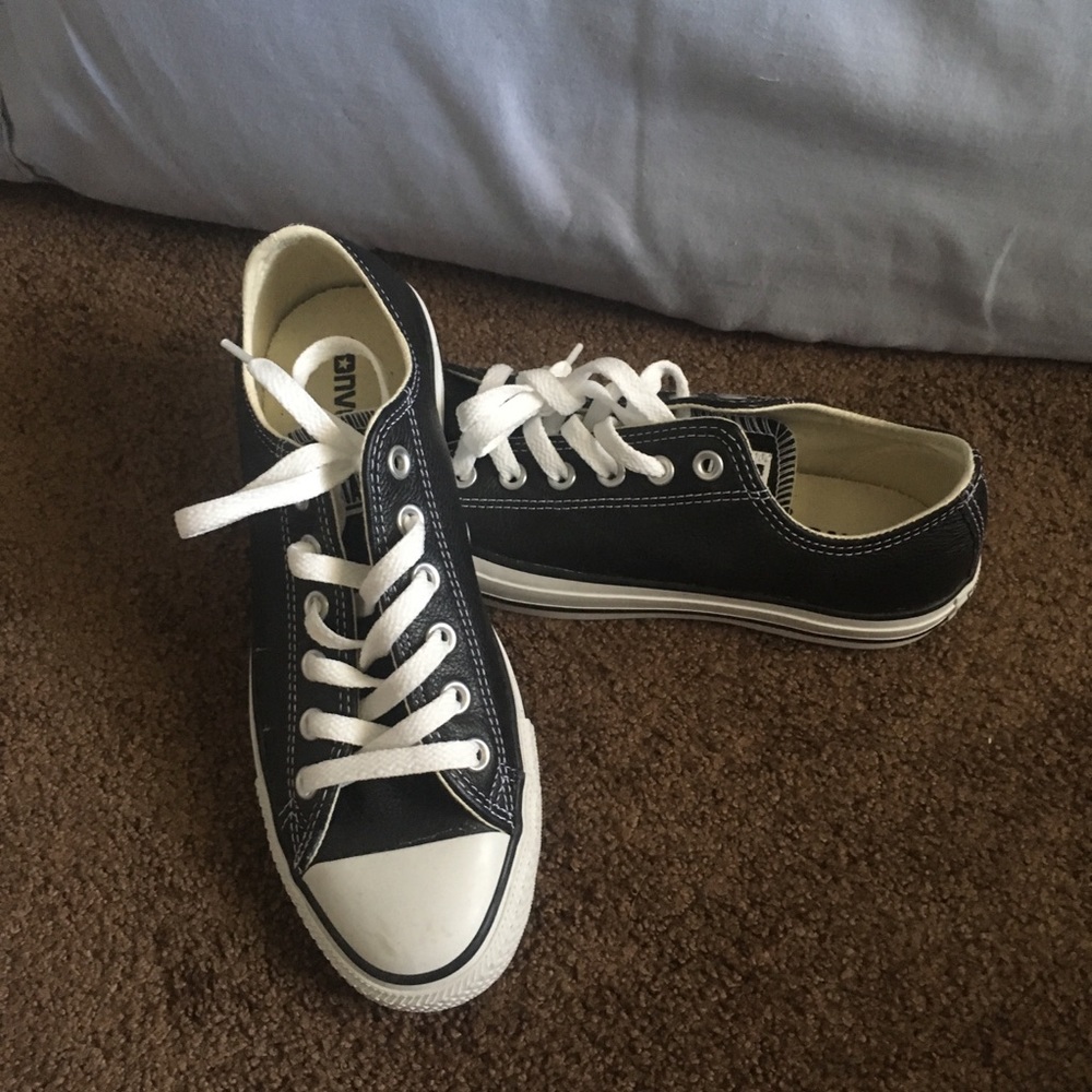 Black Leather Converses